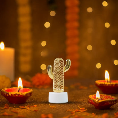 Decorative Cactus Shaped Flameless Led Candles (12 Pc) - Zidbik