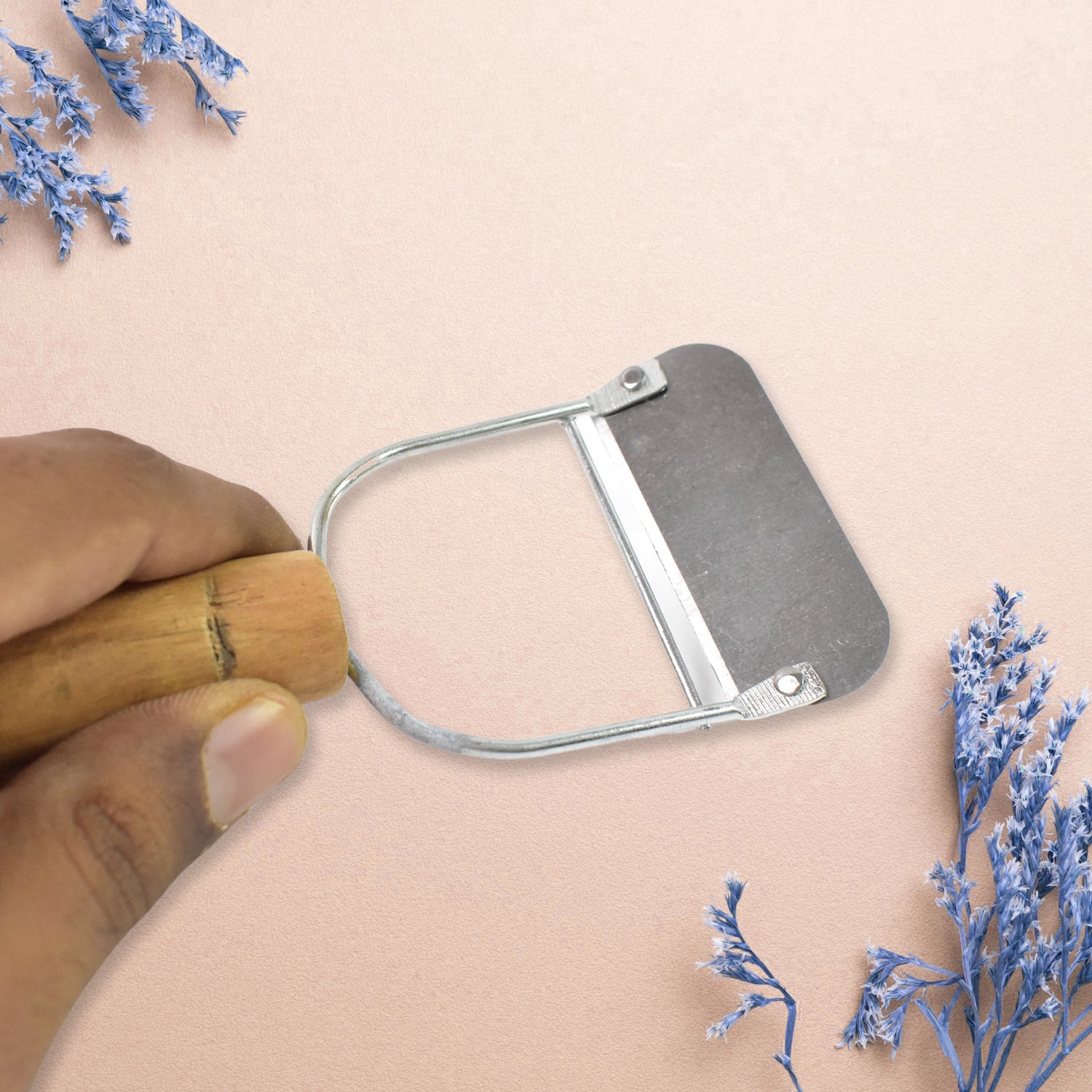 Wooden Handle Metal Vegetable Cutter Peeler Slicer (1 Pc) - Zidbik