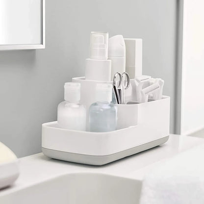 Plastic Multipurpose 5 Compartment Bathroom Desk Organizer Holder (1 Pc) - Zidbik