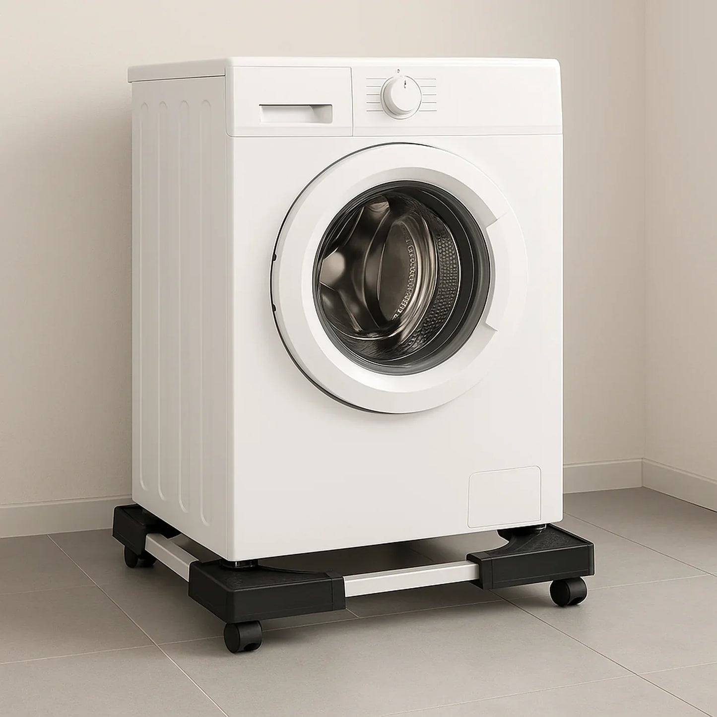 Adjustable Heavy-duty Fridge And Washing Machine Stand Base Trolley 50x50 Cm - Zidbik