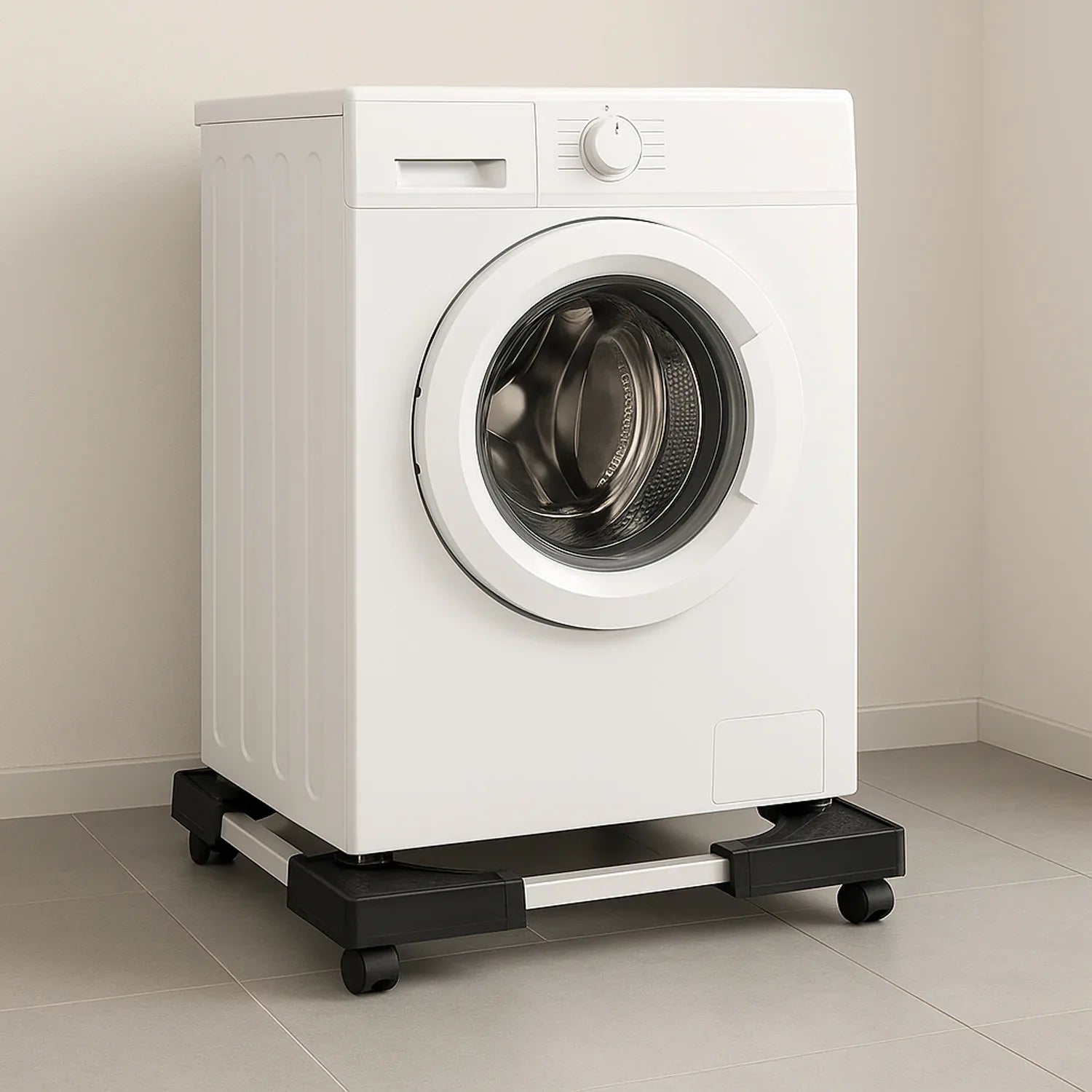 Adjustable Heavy-duty Fridge And Washing Machine Stand Base Trolley 50x50 Cm - Zidbik