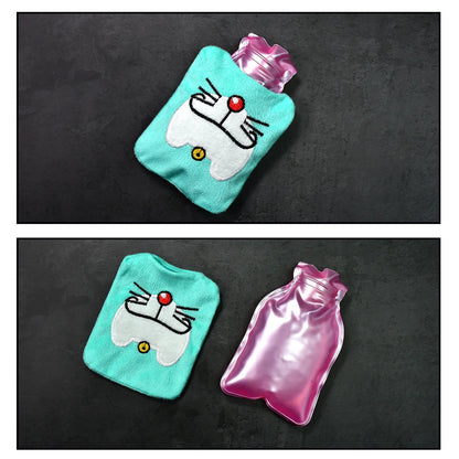 6529 Doremon Cartoon Small Hot Water Bag With Cover For Pain Relief Neck Shoulder Pain And Hand Feet Warmer Menstrual Cramps. - Zidbik