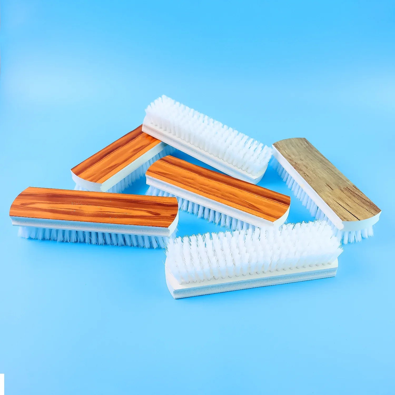 Veepee 6-piece Washing And Cleaning Scrub Brush Set (Multi-color Bristles) - Zidbik