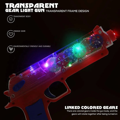 1941 Plastic Gear Simulation Toy Gun For Kids Pretend Play Gun Toys With 3d Flashing Lights And Exciting Music Electric Laser Toy Guns With Rotating Gear Mechanism Toy For Birthday Gift For Kids 3+ Years (Pack Of 1) - Zidbik