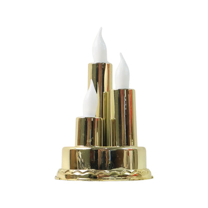 Led Flameless Candle Lamp With Triple Candle Design (1 Pc) - Zidbik