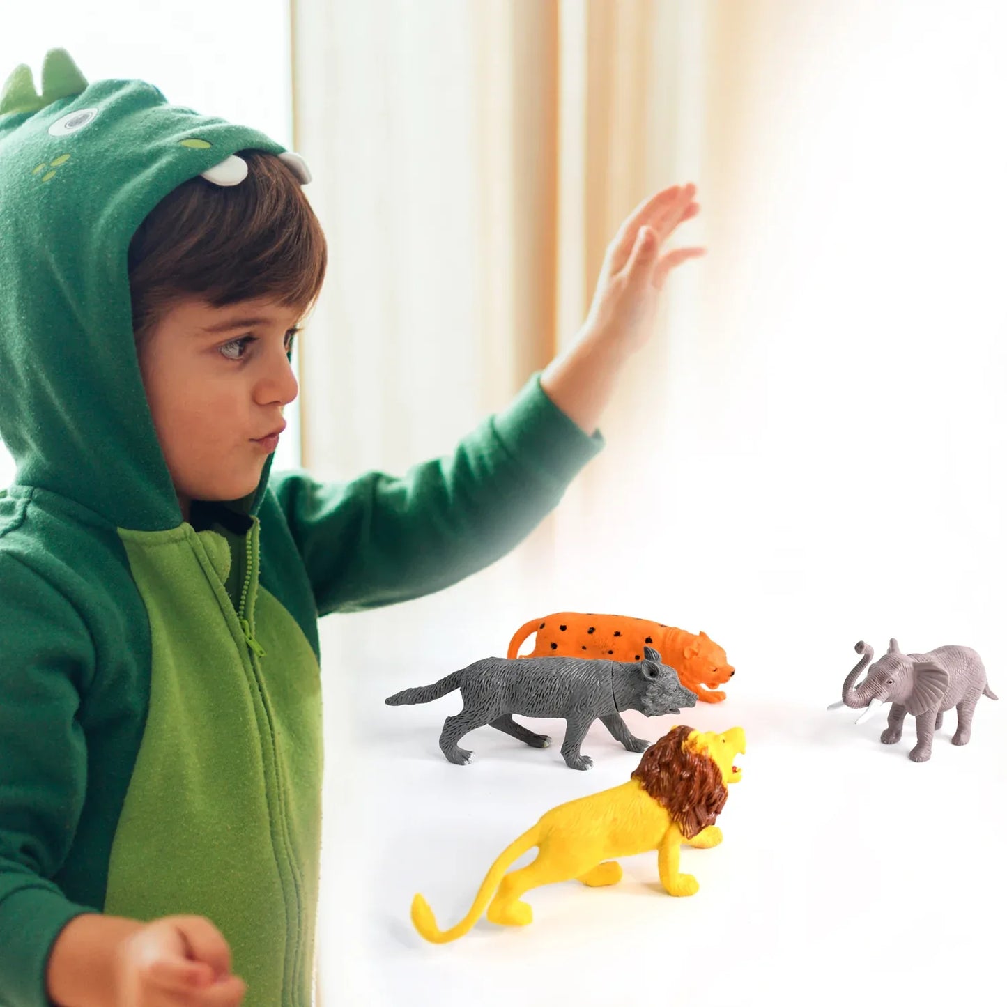 Ttg Small Wild Animal Toy Set For Kids (Pack Of 4 Animals) - Zidbik