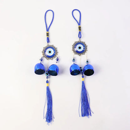 Decorative Evil Eye Hanging Wind Chime Set (2 Pc Set) - Zidbik