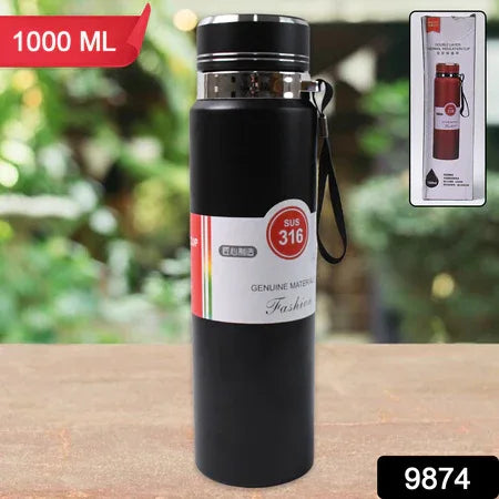 Stainless Steel Double Wall Insulation Water Bottle (1000 Ml) - Zidbik