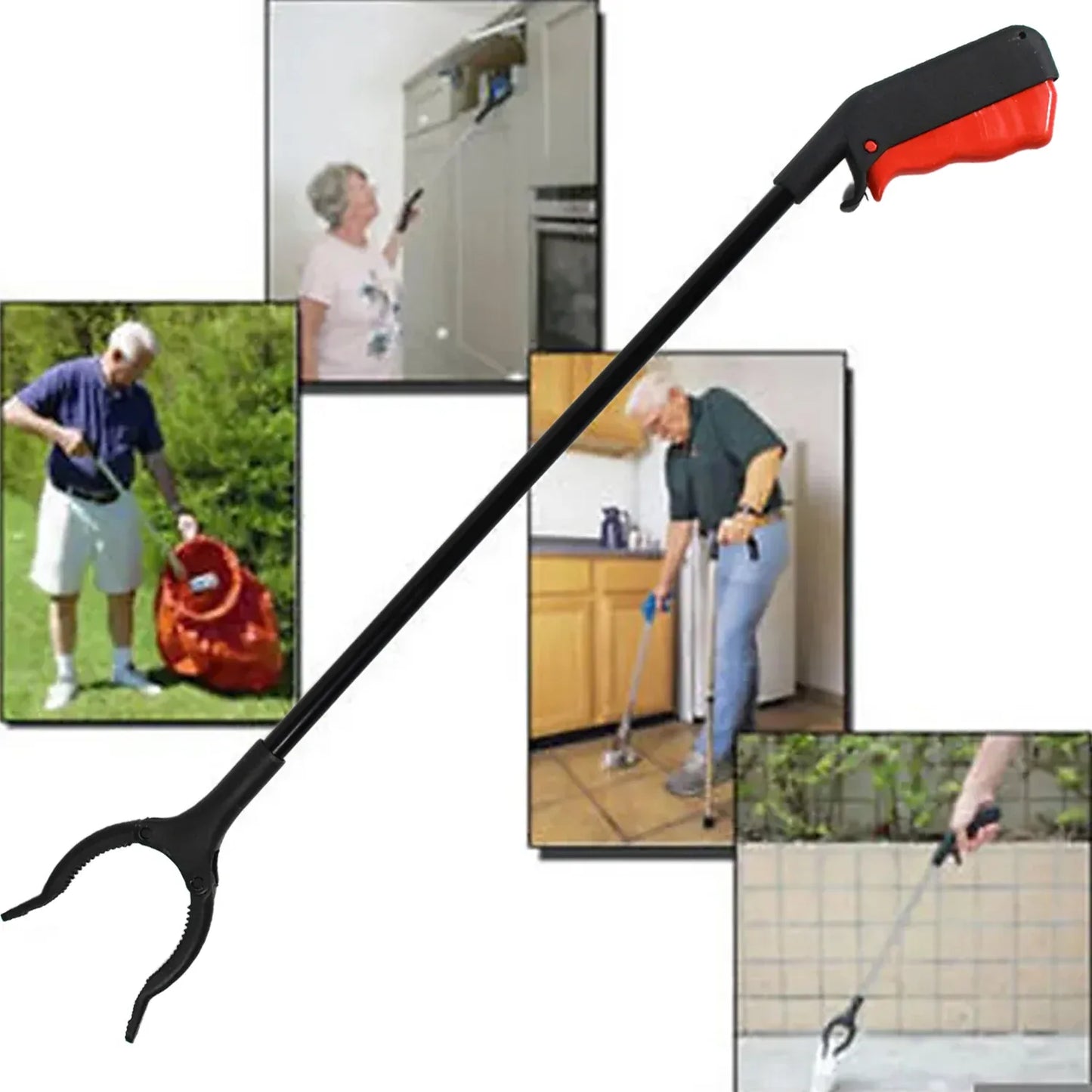 7514 Extra Long Pickup Aid Trash Picker Upper Rotating Hand Heavy Duty Grip Arm - Reaching Assist For Litter Elderly Garden Disabled Handicap Arm - Zidbik