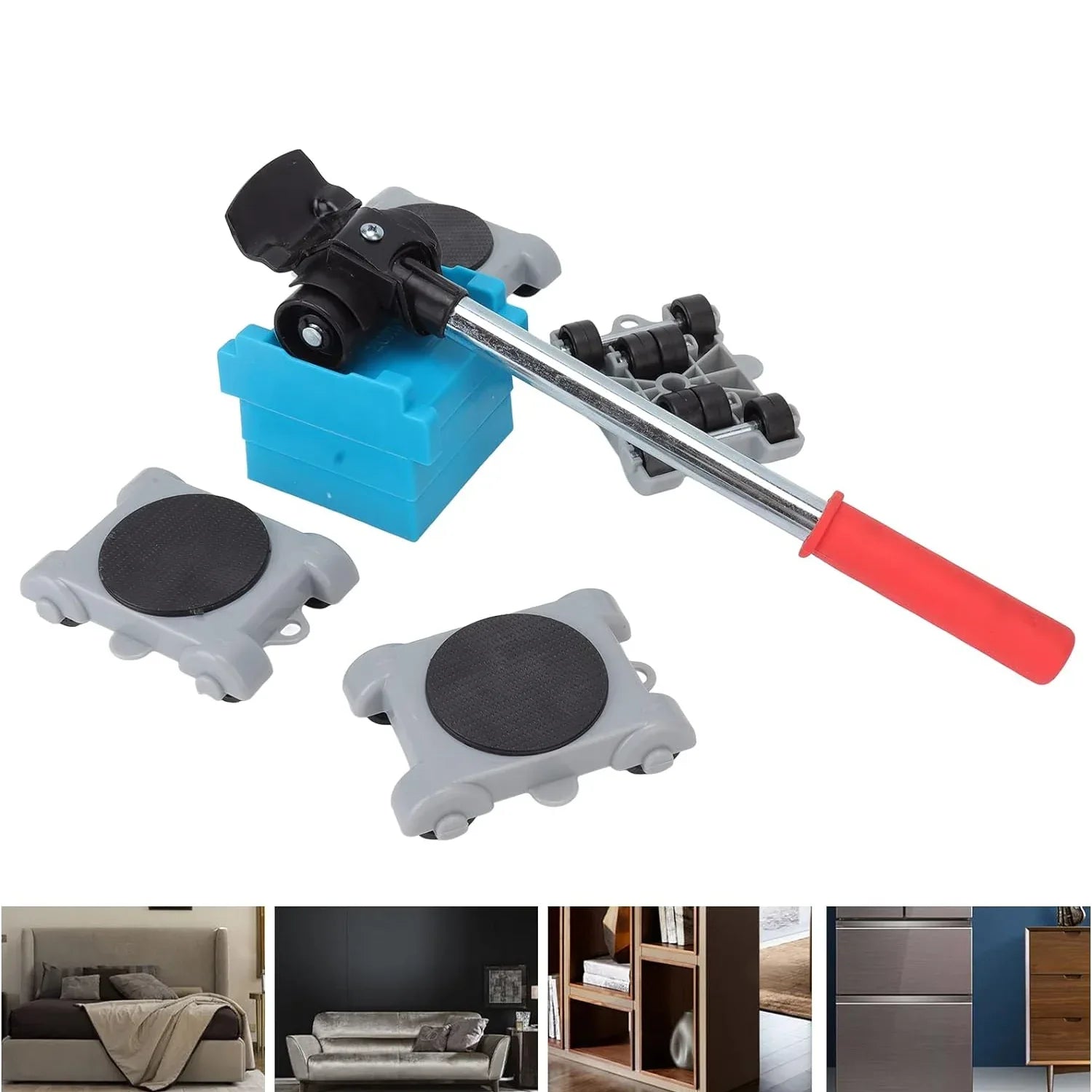 Furniture Lifter Tool Furniture Dolly Furniture Lifters Tool Set (1 Set 8 Pc) - Zidbik