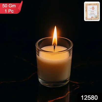 Inlief Scented Votive Jar Candle In Glass Sweet Dreams Soy Blend Candle (50 Gm) - Zidbik