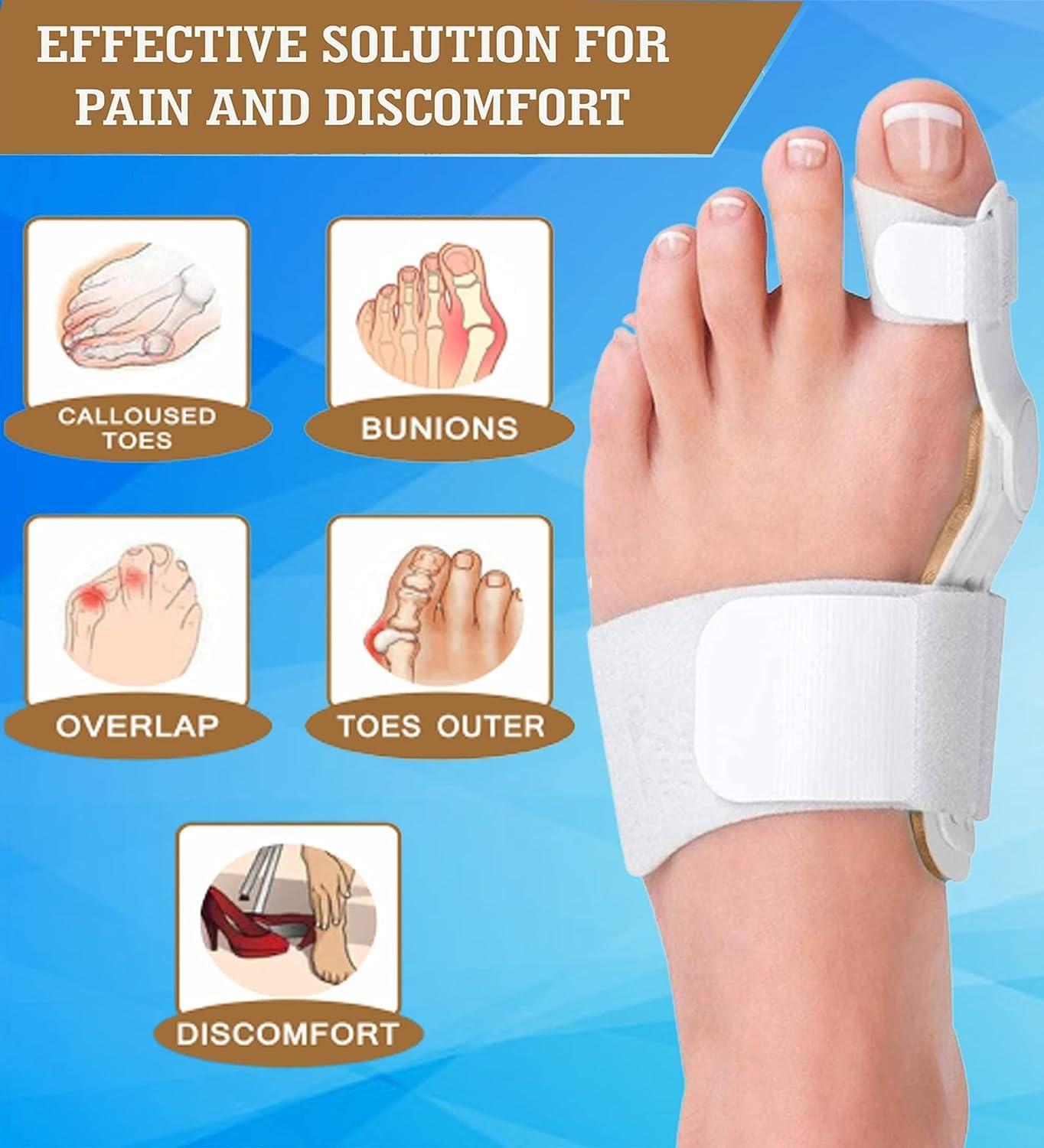 Silicone Toe Separator & Bunion Corrector Splint Kit for Foot Alignment Relief