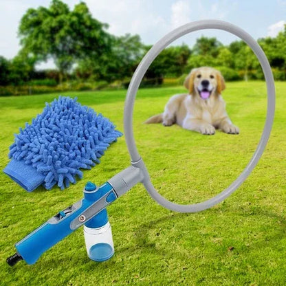 Pet Shower Sprayer Cat Dog Grooming Bath Massager With Microfiber Glove (1 Set) - Zidbik