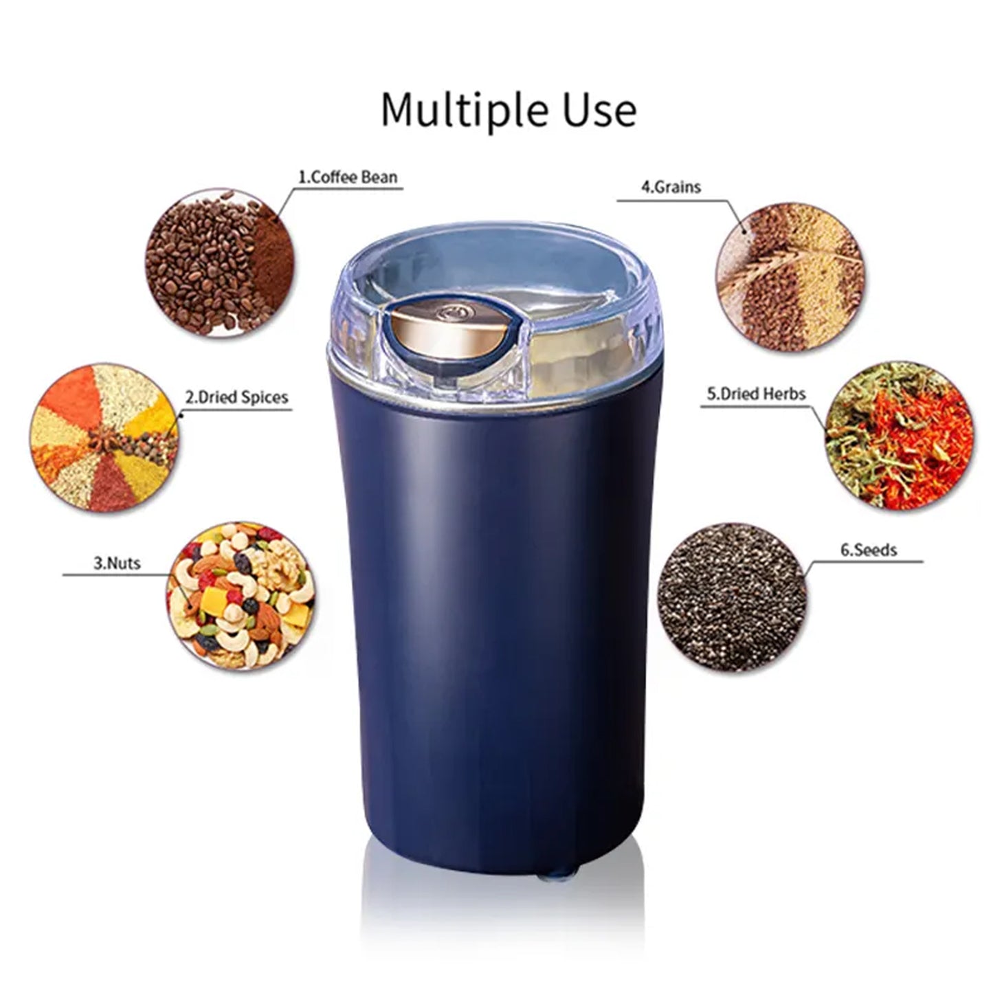 5324 Mini Mixer Small Blander Power Full Mini Grinder Electric Coffee Bean Grinder Grinder Machine Portable Grinder For Home And Office. - Zidbik