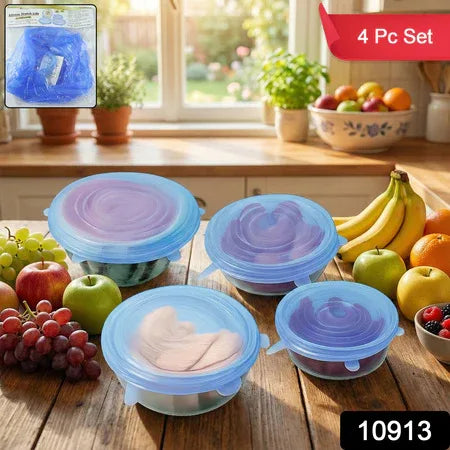 Reusable Silicone Stretch Lids 4 Piece Set - Zidbik