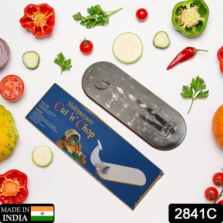 2841c Steel Vegetable Cutter Premium Quality Cutter For Fruit  Vegetable  Meat Cutting Use ( Color Box ) - Zidbik