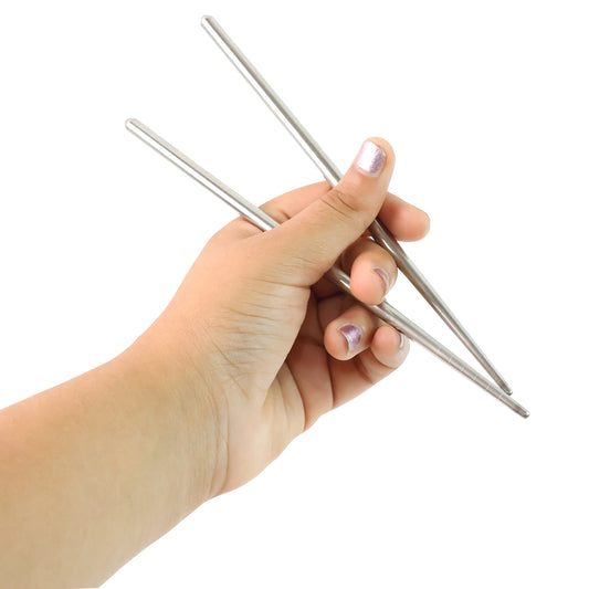 Premium Stainless Steel Reusable Chopsticks (2 Pc) - Zidbik