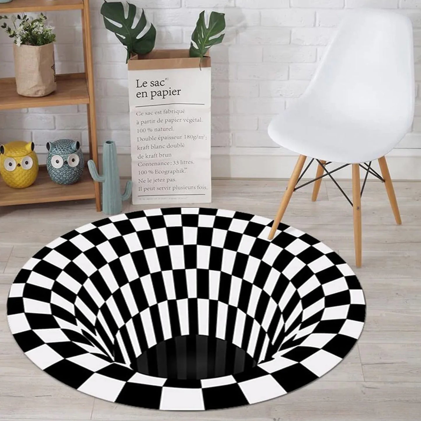 3d Space Round Carpet Floor Mat Non-woven Doormat (1 Pc 78 Cm) - Zidbik
