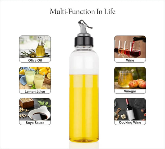 2346 Oil Dispenser Transparent Plastic Oil Bottle 1 Liter - Zidbik
