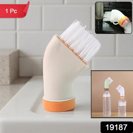 Multipurpose Bottle-attachable Cleaning Brush For Kitchen And Bathroom (1 Pc) - Zidbik