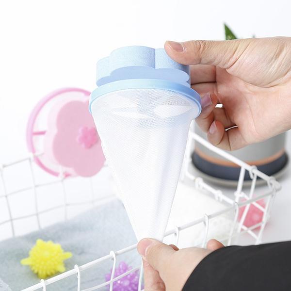1446 Washing Machine Floating Filter Lint Mesh Bag Net Pouch Hairlint Catcher - Zidbik