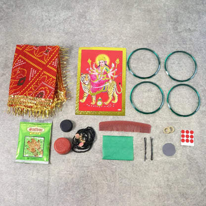 Mataji Shringar Box Complete Puja Decoration Kit - Zidbik