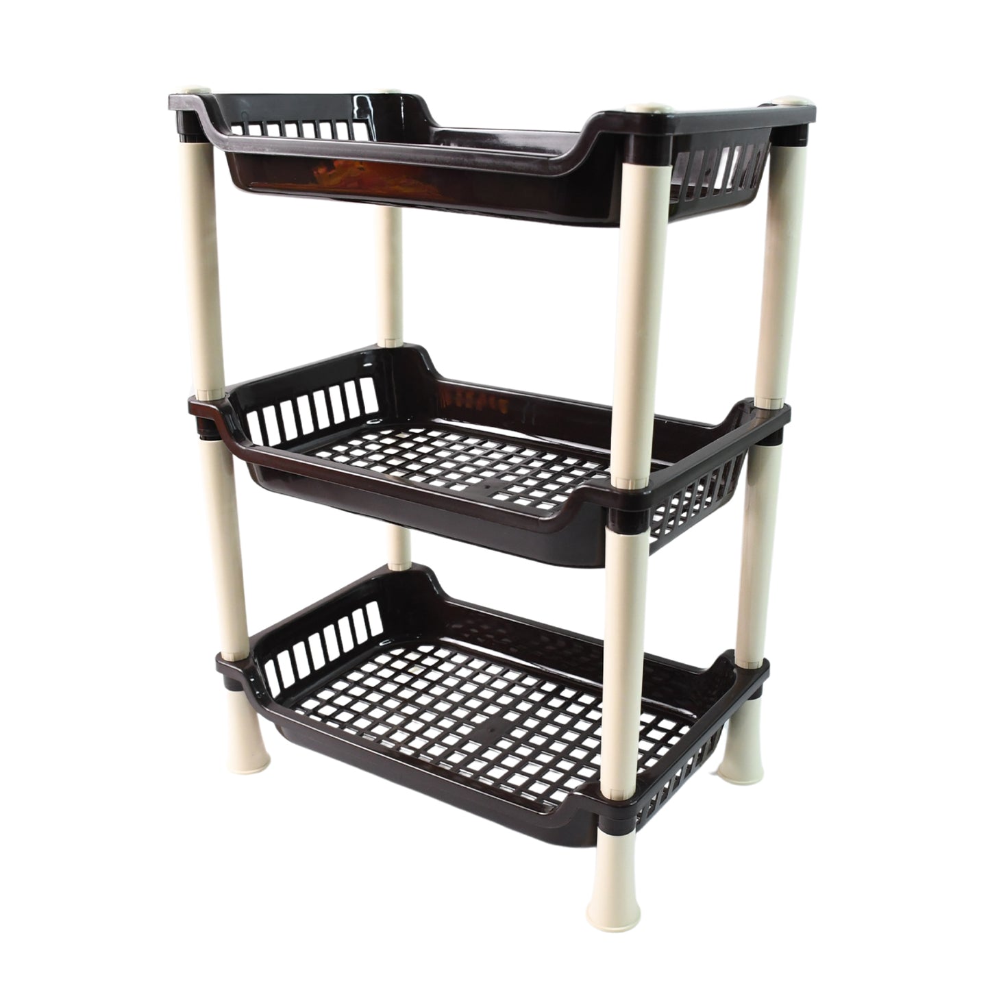 Apex Small Multiuse Plastic Storage Rack Organizer 3-tier - Zidbik