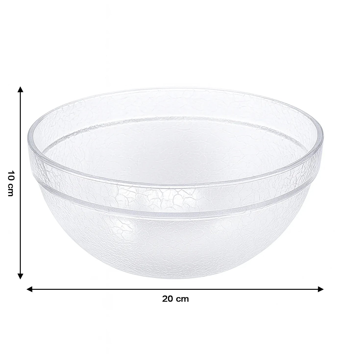 Transparent Idli Mixing Serving Bowl Textured Plastic Kitchen Bowl (1 Pc) - Zidbik