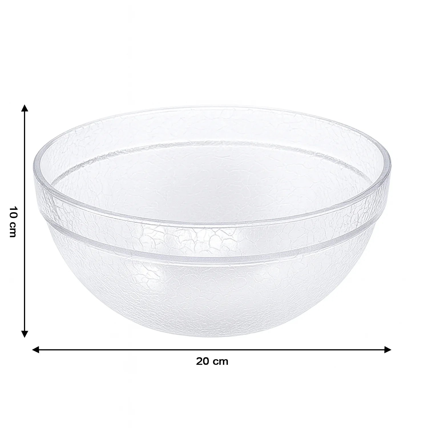 Transparent Idli Mixing Serving Bowl Textured Plastic Kitchen Bowl (1 Pc) - Zidbik