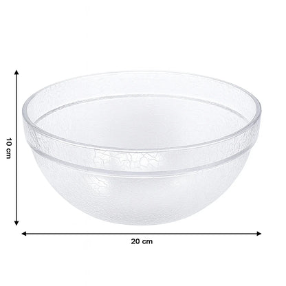 Transparent Idli Mixing Serving Bowl Textured Plastic Kitchen Bowl (1 Pc) - Zidbik