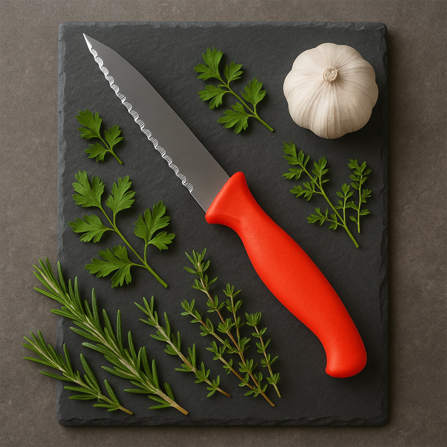 Stainless Steel Serrated Kitchen Knife (1 Pc) - Zidbik