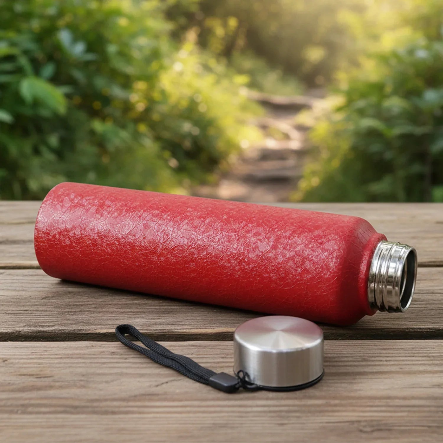 Red Alpha Pro Classic Stainless Steel Water Bottle 1000 Ml Red Color - Zidbik