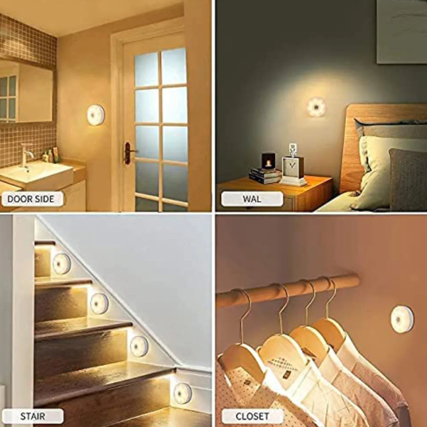Round Shape 8 Led Motion Sensor Induction Led Light - Zidbik