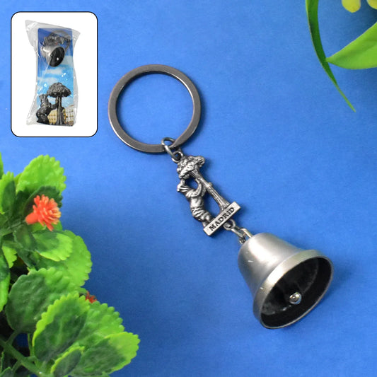 Metal Small Temple Bell Keychain Motorcycle Bell Keychain (1 Pc Mix Color) - Zidbik