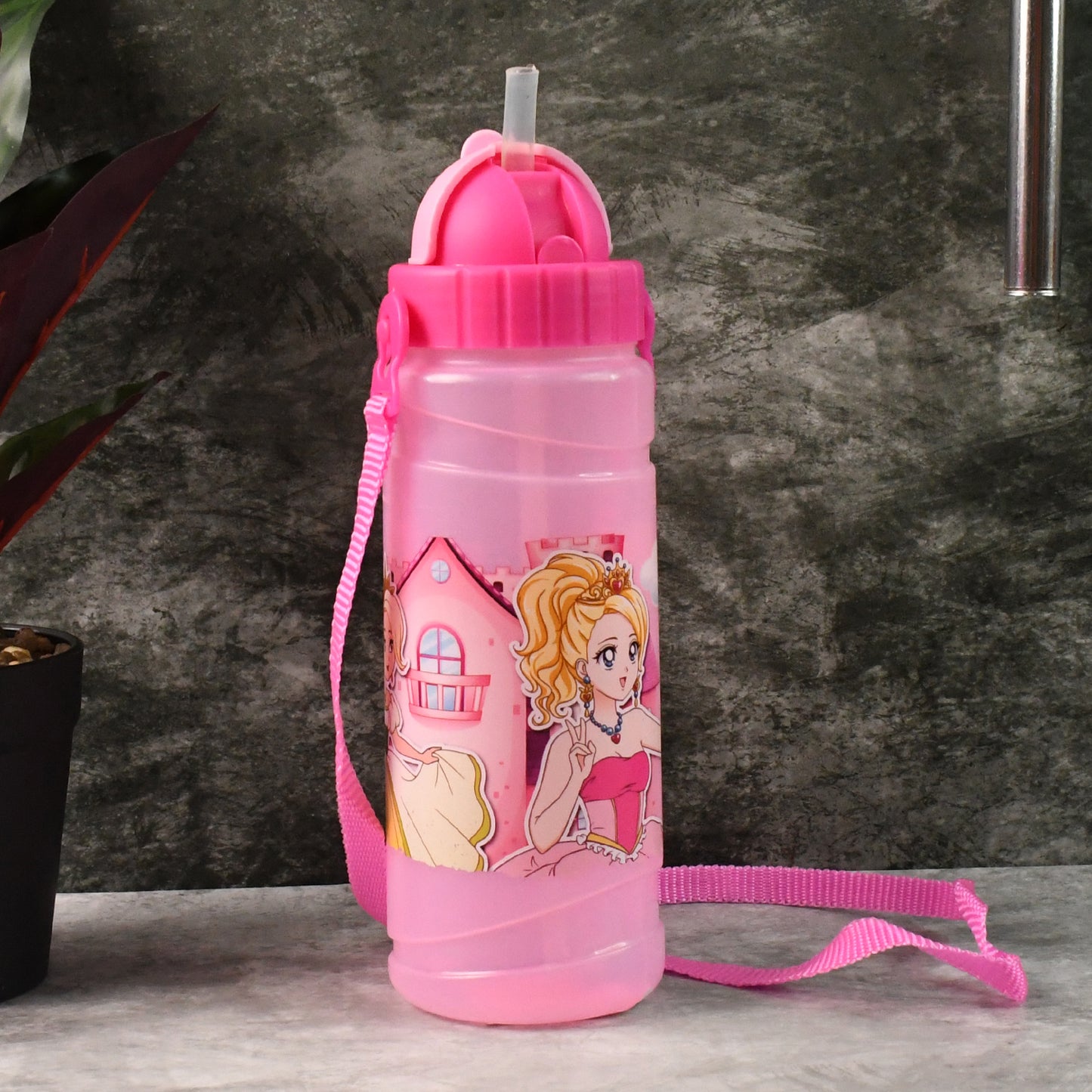 Cartoon Printed Water Bottle 550ml (1 Pc) - Zidbik
