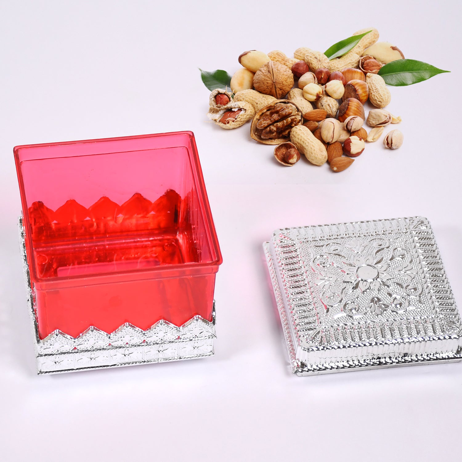 7129 Ruby Dryfruit Storage Container  Attractive Design Box For Home  Gifting  Kitchen Use - Zidbik