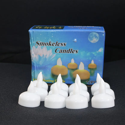 Led Floating Smokeless Candles (12 Pc) - Zidbik