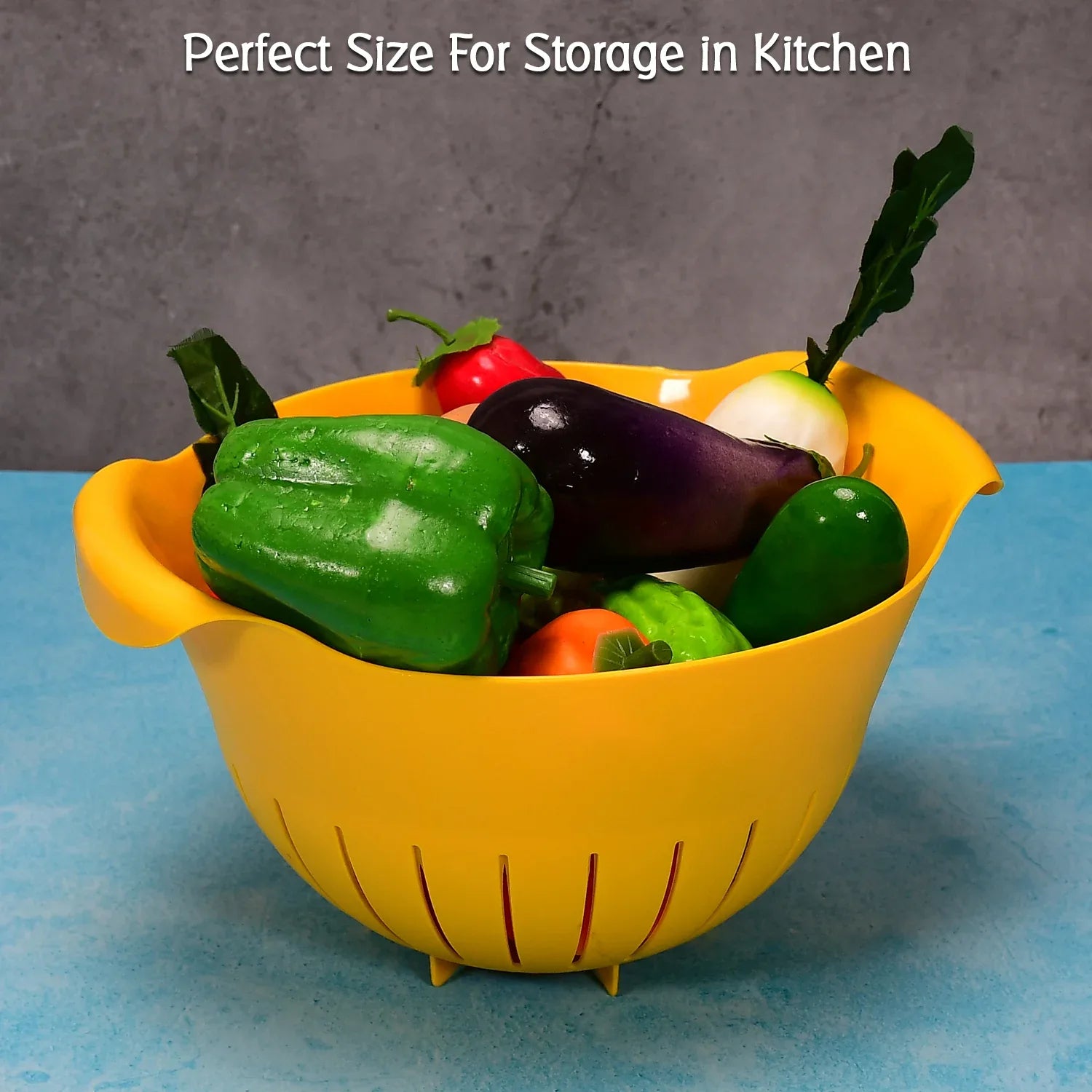 2312 Plastic Fruits Vegetable Noodles Pasta Washing Bowl Strainer - Zidbik