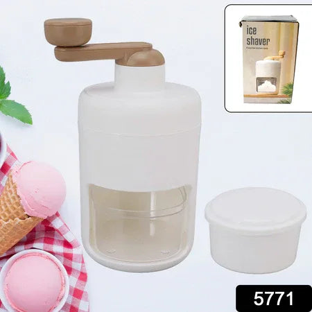 5771 Portable Gola Maker Ice Crusher And Shaved Ice Machine Hand Shaved Ice Machine Manual Fruit Smoothie Machine Mini Household Ice Shaver Small Ice Crusher - Zidbik