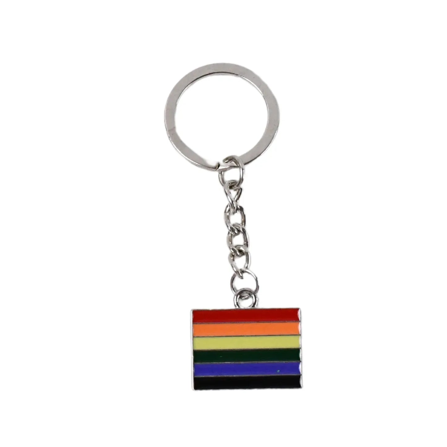 Rainbow Design Metal Keyring Key Chain (1 Pc) - Zidbik
