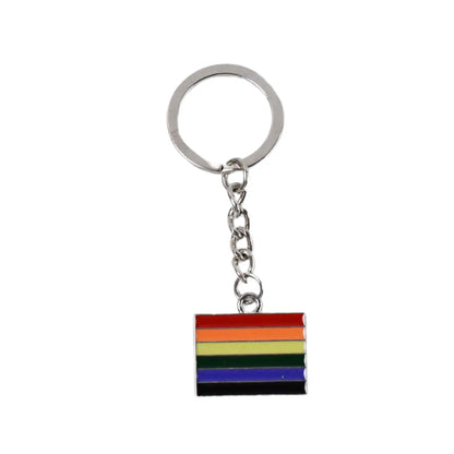 Rainbow Design Metal Keyring Key Chain (1 Pc) - Zidbik