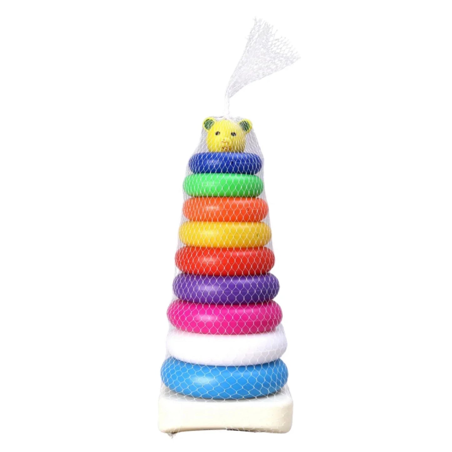 8015 Plastic Baby Kids Teddy Stacking Ring Jumbo Stack Up Educational Toy 9pc - Zidbik