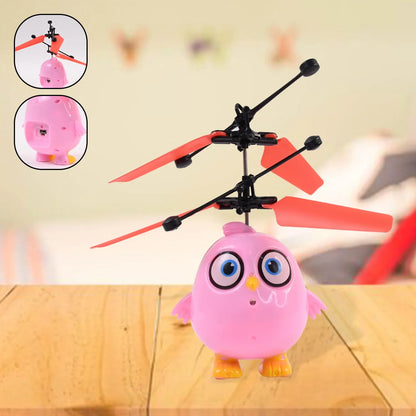 Flying Bird Rc Toy With Led Amp Remote Control Pink Owl Design (1 Set) - Zidbik