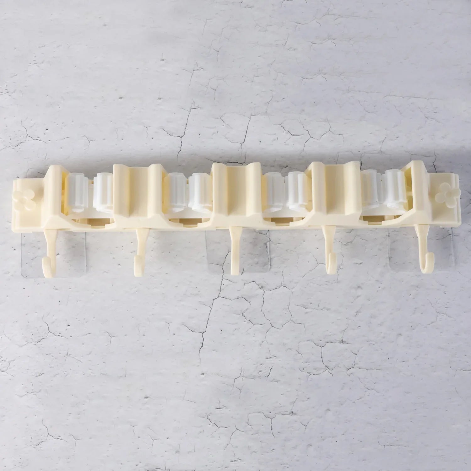 Self-adhesive Wall-mount Broom Mop Holder Rack - Zidbik