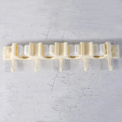 Self-adhesive Wall-mount Broom Mop Holder Rack - Zidbik