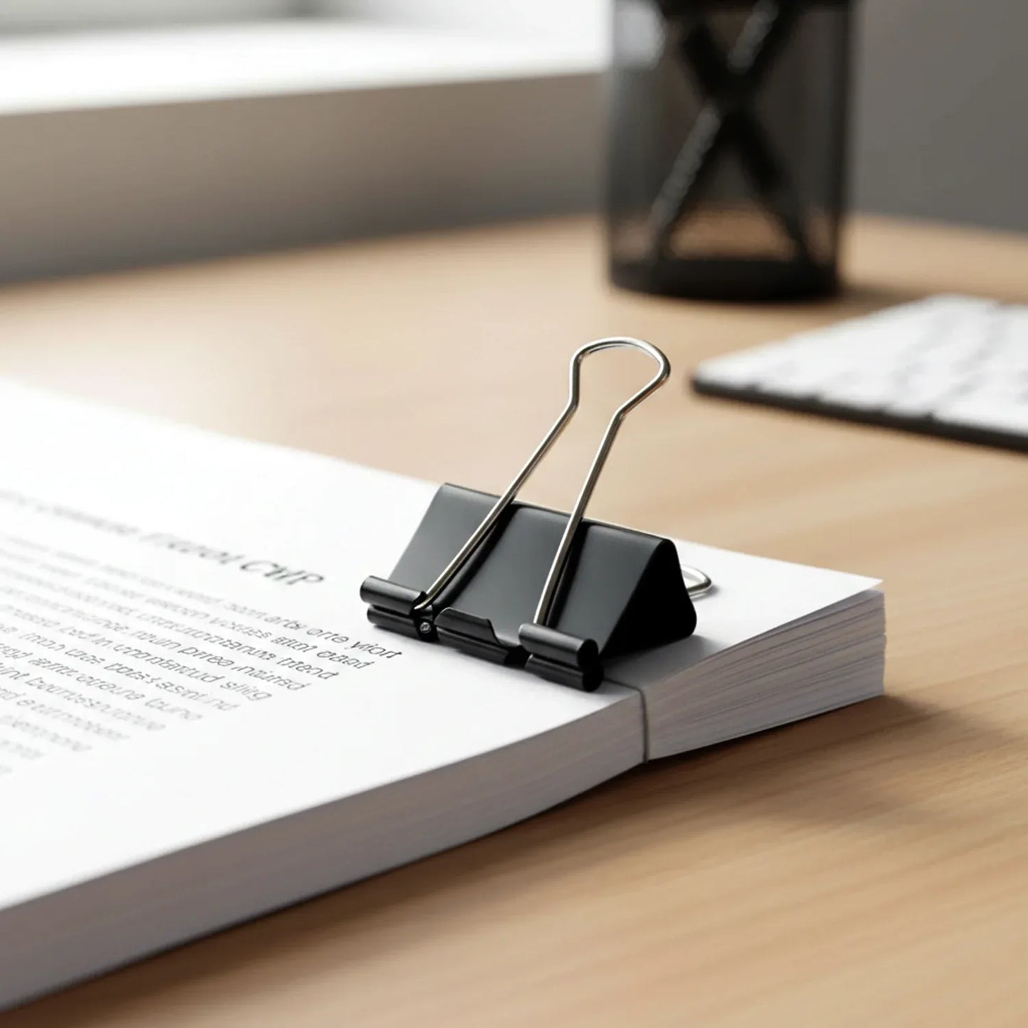 Heavy-duty Black Binder Clips Set (19 Mm 40 Pc) - Zidbik