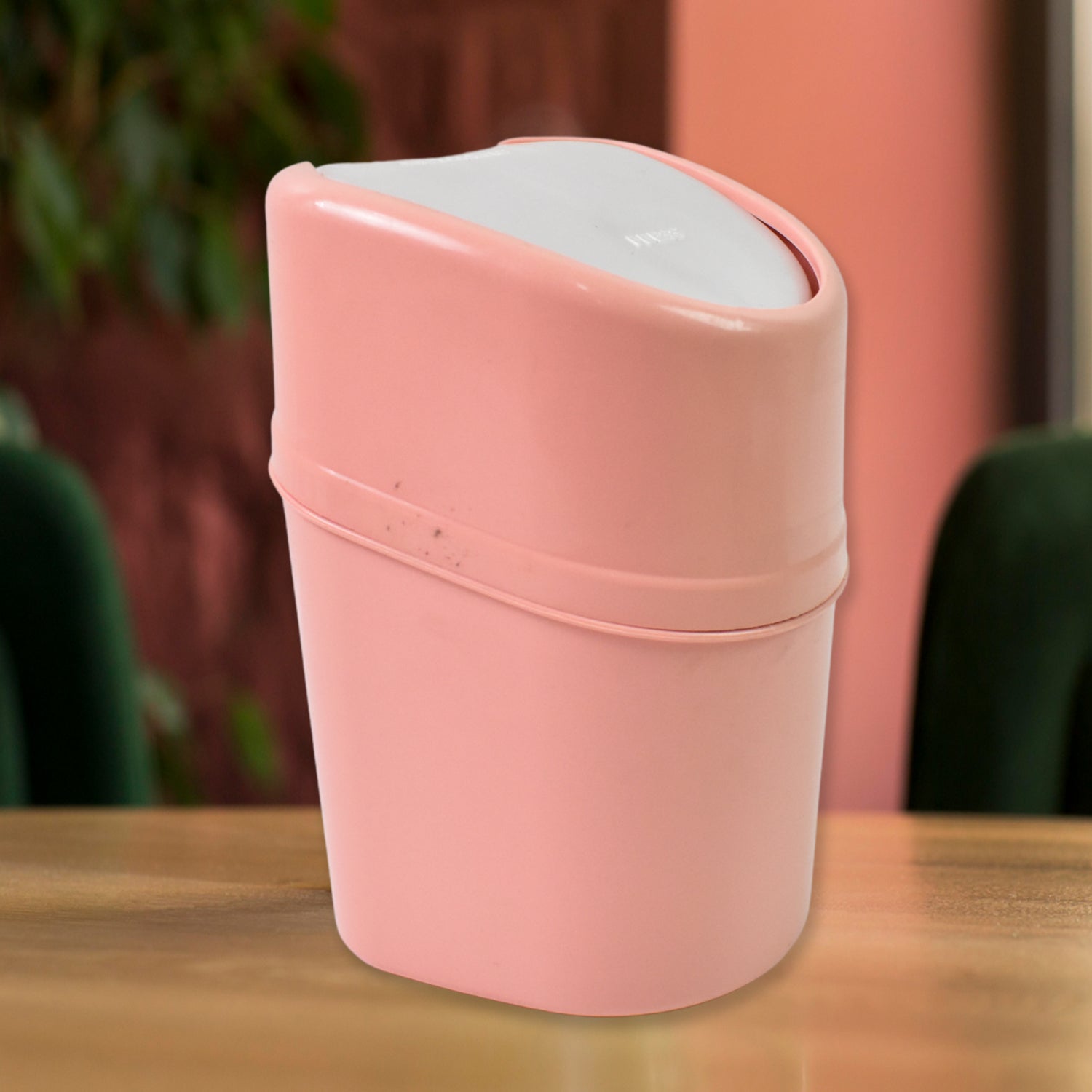 Mini Trash Can Dustbin Plastic Garbage Can With Lid (1 Pc) - Zidbik