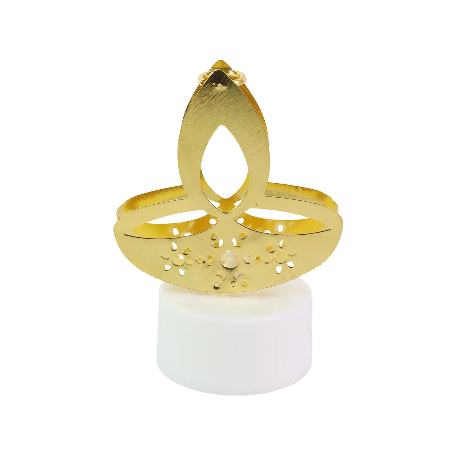 Golden Diya Shaped Led Tealight Candles (12 Pc) - Zidbik