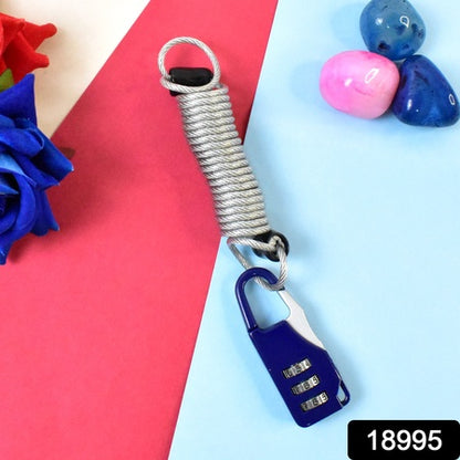 Anti-theft Dial Lock Padlock 3-digit Built-in Wire (1 Pc) - Zidbik