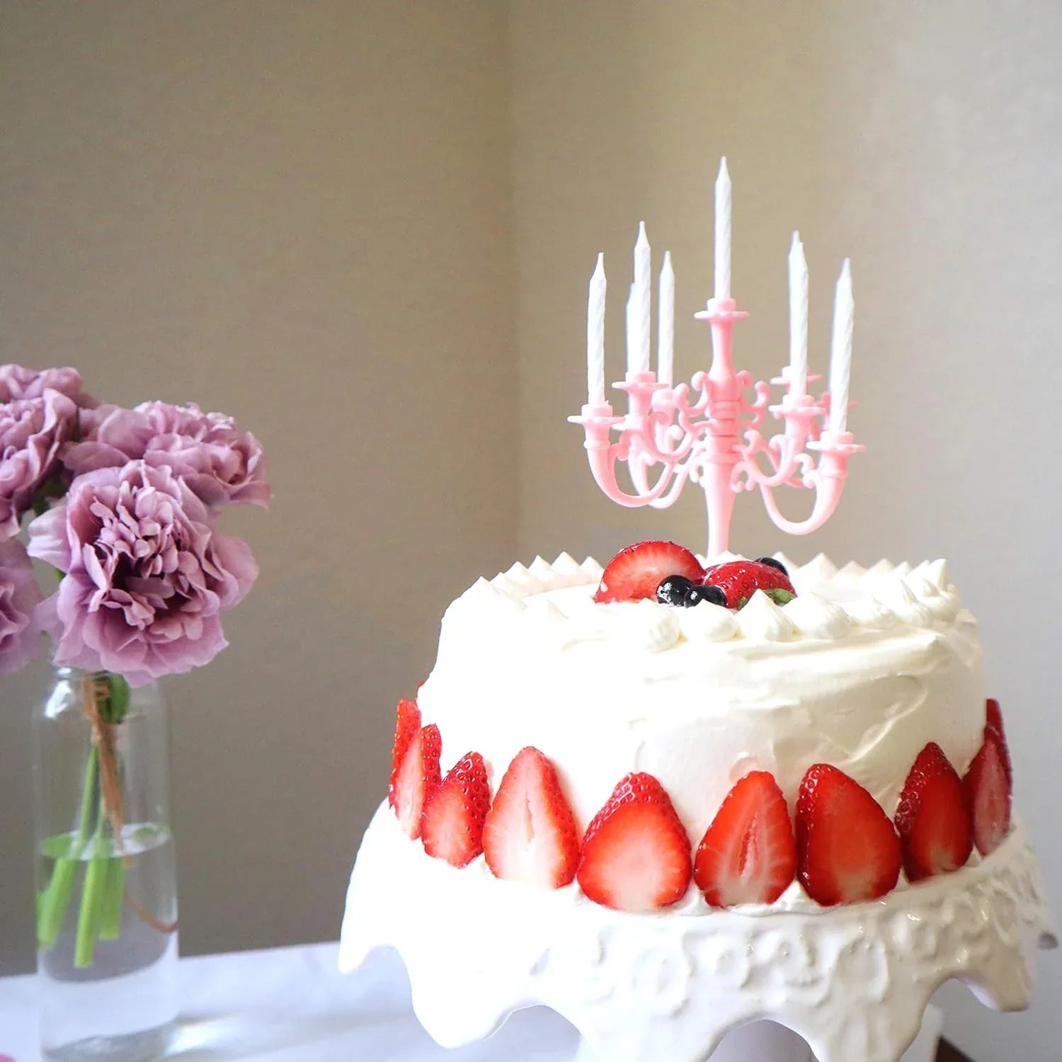 8353 Luxury Birthday Candles Special Cake Candles Stand Party And Event Unique Candle Cake Topper With 9 Candles Cake Candle Holders Cake Decorations Romantic Propose Candles - Zidbik